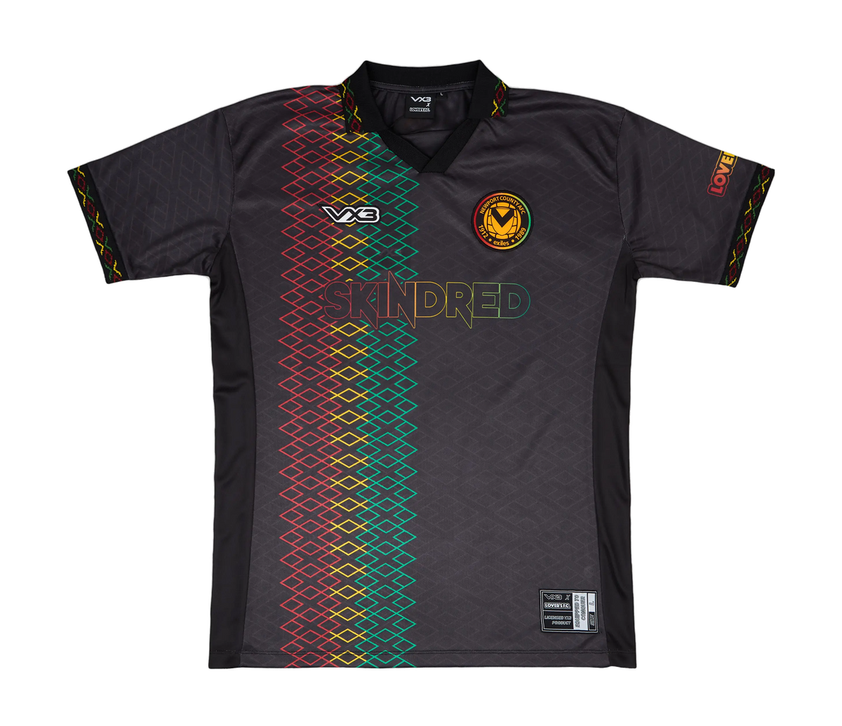 Lover's F.C x Newport County & SKINDRED Jamaica Shirt