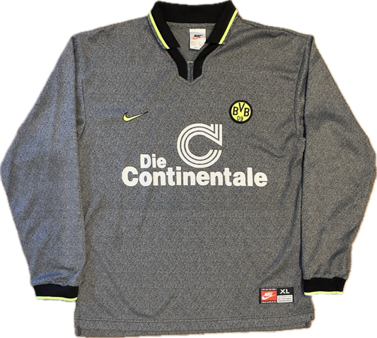 BORUSSIA DORTMUND VINTAGE 1997/98 LONG SLEEVE AWAY SHIRT - XLY - SMALL