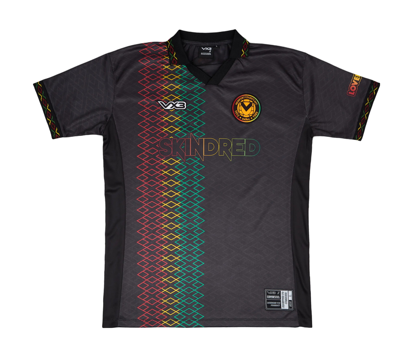 Lover's F.C x Newport County & SKINDRED Jamaica Shirt